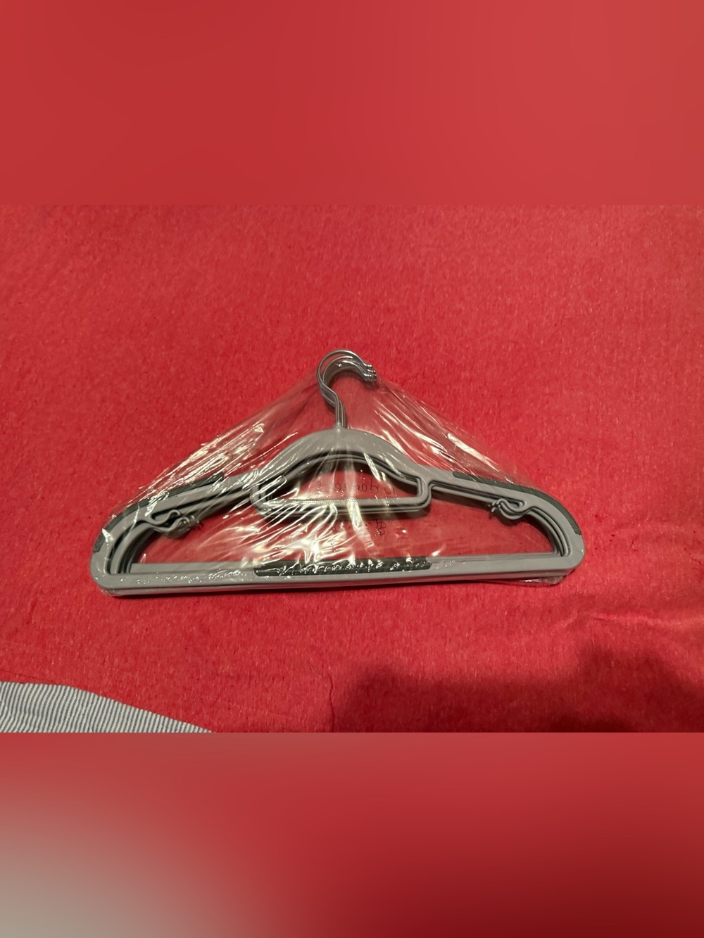 Gray Plastic Clothes Hangers - 1 Pack of 10
